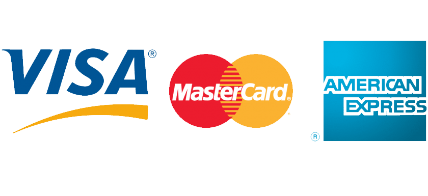 Pagos con tarjeta: Visa, MasterCard y American Express